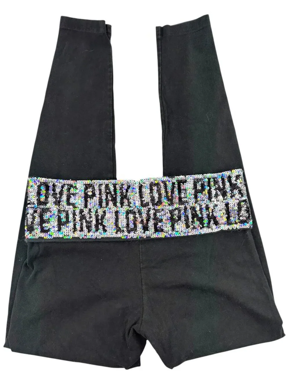 Rare Y2K VS PINK Sequin‎ Foldover Leggings
